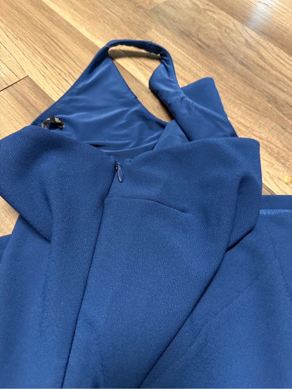 Abercrombie & Fitch Blue One Shoulder Asymmetrical Maxi Dress Small Tall - Picture 4 of 6